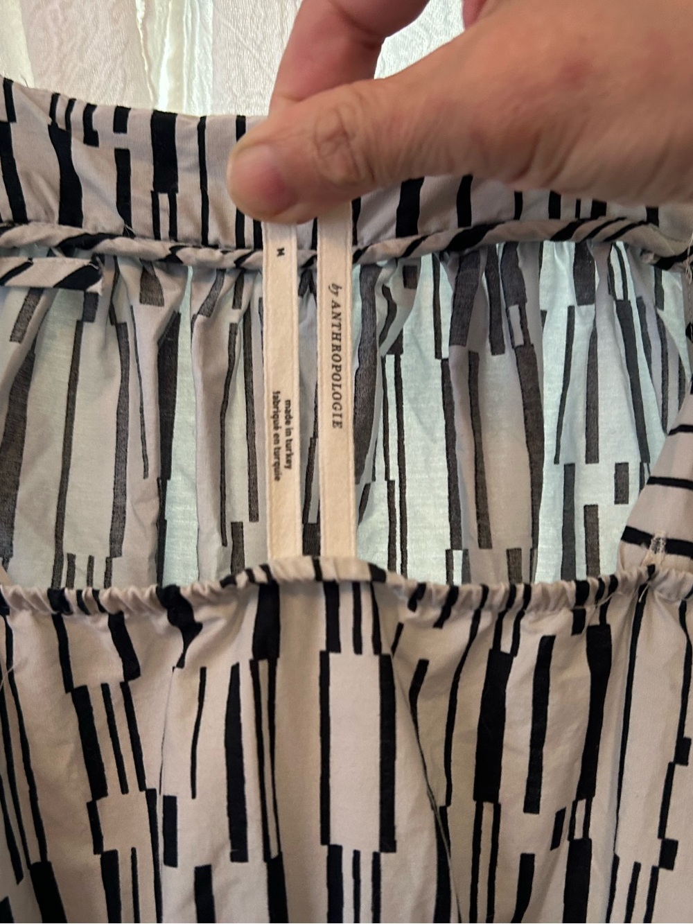 Anthropologie Navy and Cream Bubble Maxi Dress - Picture 12 of 15